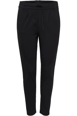 ONLY Broeken, Dames, Zwart, M L30, Leer, Slim-fit Broeken
