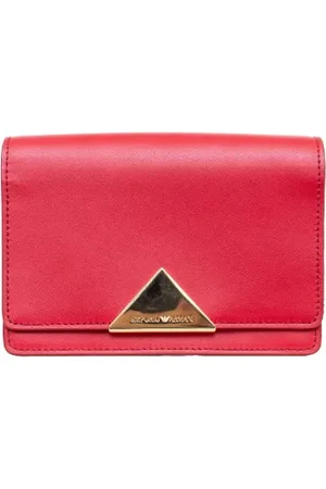 Emporio Armani Pre-owned, Dames, Rood, ONE Size, Pre-owned Leather crossbody-bags