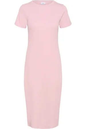 Saint Tropez Kleedjes, Dames, Roze, L, Katoen, Roze Nectar T-shirt Jurk