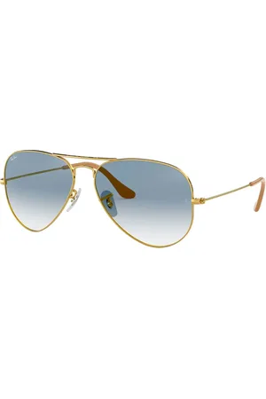 Ray-Ban Accessoires, unisex, Geel, 55 MM, Klassieke Aviator Zonnebril