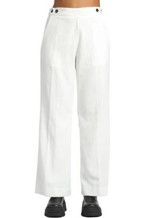 FORTE FORTE Broeken, Dames, Wit, S, Wijde broek