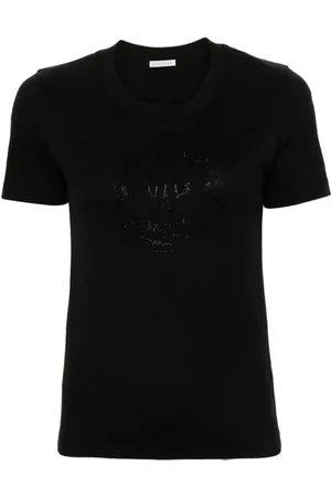 Moncler Tops, Dames, Zwart, XS, Dames T-Shirt Top Stijl
