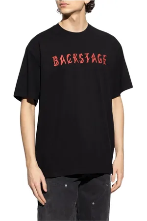 44 Label Group Tops, Heren, Zwart, S, Heren Backstage Tee