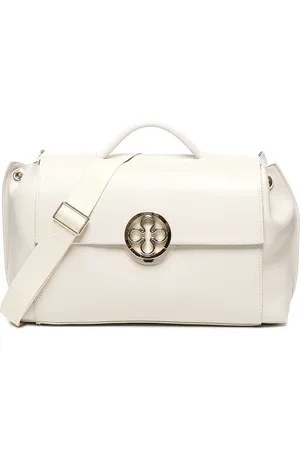 V°73 Tassen, Dames, , ONE Size, Leer, Leren Tas met Metalen Logo