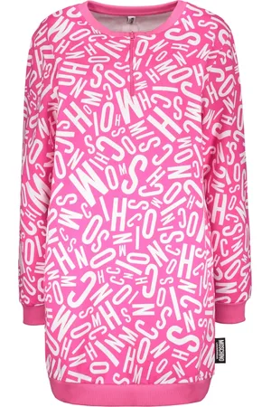 Moschino Sweatshirts & Hoodies, Dames, Veelkleurig, S, Katoen, Logo detail katoenen sweatshirt met ritsen