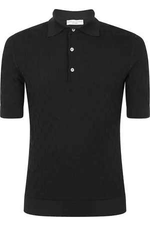 FILIPPO DE LAURENTIIS Tops, Heren, Zwart, M, Klassieke Polo Shirt