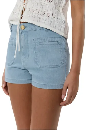 Sofie Schnoor Korte broeken, Dames, Blauw, L, Denim, Gestreepte Denim Blauwe Shorts & Knickers