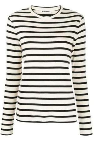 Jil Sander Tops, Dames, Wit, L, Katoen, Veelzijdige katoenen topkleding voor vrouwen