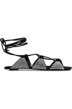 The Attico Schoenen, Dames, Zwart, 40 EU, Leer, Stijlvolle Sandaal voor Modieuze Look