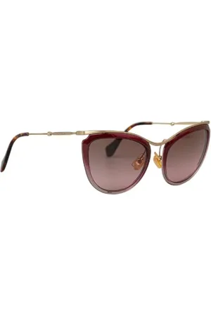 Miu Miu Pre-owned, Dames, Roze, ONE Size, Pre-owned Glass sunglasses