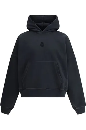 Alexander McQueen Sweatshirts & Hoodies, Heren, Zwart, S, Katoen, Vintage Skull Oversized Hoodie