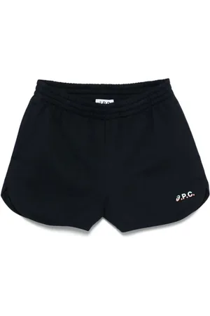 A.P.C. Korte broeken, Dames, Blauw, L, Polyester, Blauwe Tennisshorts met Reflecterende Details