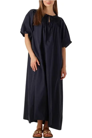 Ruby Tuesday Kleedjes, Dames, Zwart, S, Denim, Navy Blue Maxi Jurk Ibae