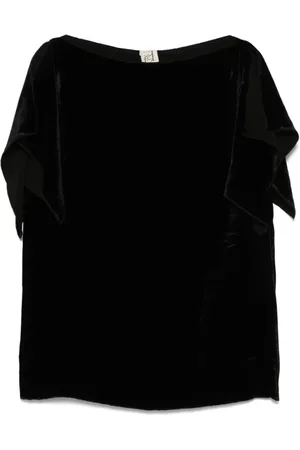 Baserange Blouses & Shirts, Dames, Zwart, S, Linnen, Minimalist Linnen Top