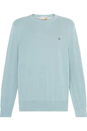 Timberland Truien, Heren, Blauw, 2Xl, Katoen, Blauwe Katoenen Trui River Stijl