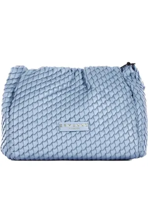 ERMANNO SCERVINO Tassen, Dames, Blauw, ONE Size, Leer, Blauwe Logo Voor Clip Tas