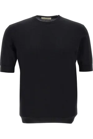 FILIPPO DE LAURENTIIS Tops, Heren, Zwart, XL, Katoen, Zwarte Crew Neck T-Shirt