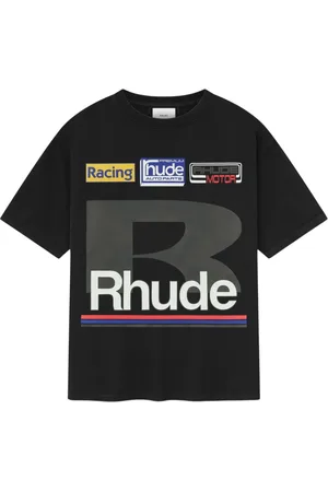 Rhude Tops, Heren, Veelkleurig, S, Zwarte T-shirts en Polos