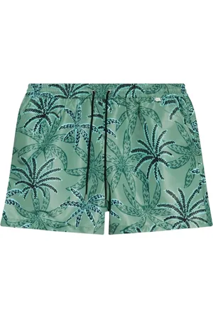 Paul Smith Badkleding, Heren, Groen, S, Palmprint Zwemshorts