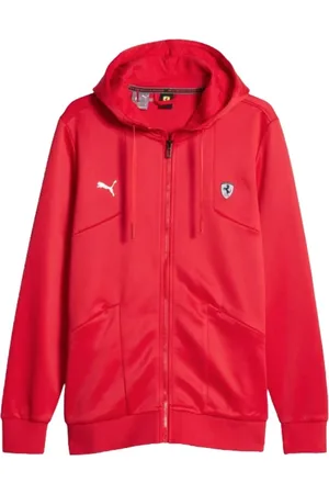 PUMA Sweatshirts & Hoodies, Heren, Rood, M, Rode Ferrari Jas voor Mannen