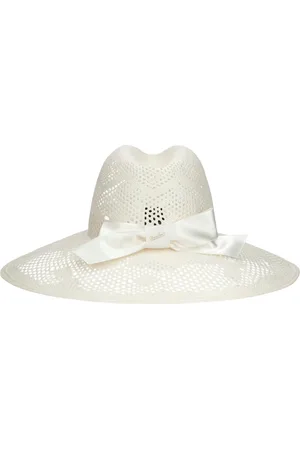 Borsalino Accessoires, Dames, Wit, M, Kantpatroon Panama Hoed