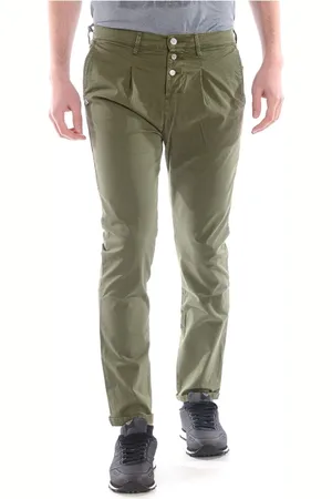D.A. Daniele Alessandrini Broeken, Heren, Groen, W36, Groene Casual Shirt Pj 5369L