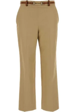 Gucci Broeken, Dames, Bruin, M, Katoen, Stijlvolle katoenen broek voor vrouwen