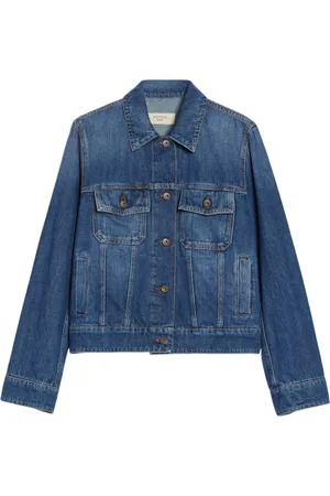 Max Mara Jassen, Dames, Blauw, M, Denim, Stijlvolle Weekendjassen voor Vrouwen