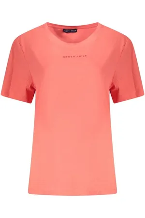 North Sails Tops, Dames, Roze, XL, Katoen, Geëmbosseerd Print Roze T-shirt voor Vrouwen