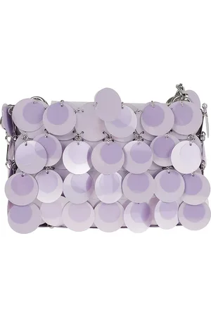 Paco rabanne Tassen, Dames, Paars, ONE Size, Polyester, Metallic Schoudertas Chic Accessoire