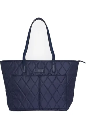 Barbour Tassen, Dames, Blauw, ONE Size, Gewatteerde Elegante Tas met Ritssluiting