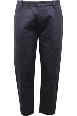 Nine In The Morning Broeken, Heren, Blauw, L, Katoen, Blauwe Katoen/Linnen Chino Broek