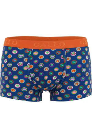 Gallo Ondergoed, Heren, Veelkleurig, XL, Katoen, Blauwe katoenen boxershorts voor heren met geluksmotief