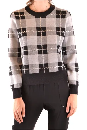Michael Kors Truien, Dames, Grijs, M, Stijlvolle Sweaters voor een Chic Look