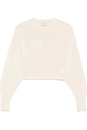 ALYSI Sweatshirts & Hoodies, Dames, , L, Katoen, Katoen Crepe Cropped Sweater
