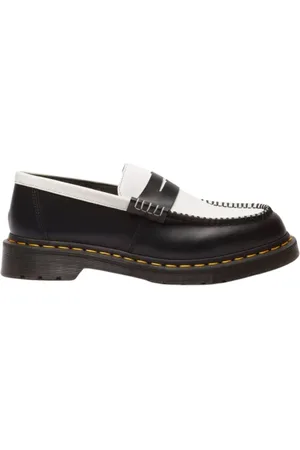 Dr. Martens Schoenen, Heren, Zwart, 44 EU, Leer, Bicolor leren mocassin Penton