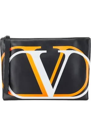 VALENTINO Pre-owned, Dames, Zwart, ONE Size, Leer, Pre-owned Leather clutches