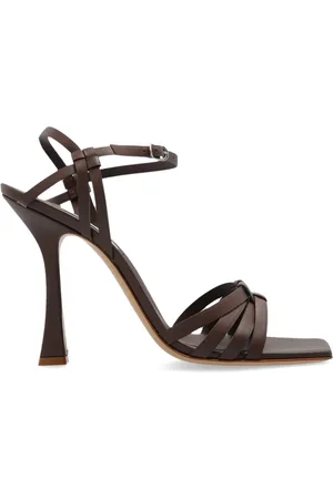 Casadei Schoenen, Dames, Bruin, 37 EU, Leer, Gehakte sandalen Geraldine Atlantis