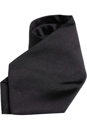 Dolce & Gabbana Accessoires, Heren, Zwart, ONE Size, Zwarte Zijden Verstelbare Stropdas