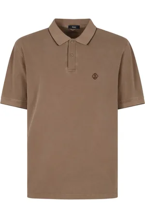 HERNO Tops, Heren, Bruin, 2Xl, Katoen, Pigment Dye Polo T-shirts en Polos