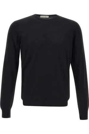 FILIPPO DE LAURENTIIS Truien, Heren, Zwart, 2Xl, Wol, Merino Wol Crew Neck Trui Zwart
