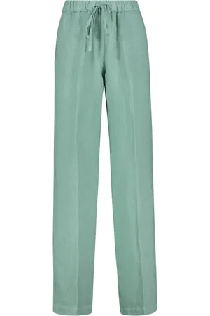 RE-HASH Broeken, Dames, Groen, W31, Linnen, Chino Broek voor Dames