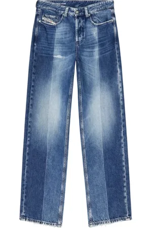 Diesel Jeans, Heren, Blauw, W31 L32, Denim, Donkerblauwe Denim Macro Broek