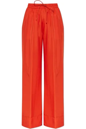 FORTE FORTE Broeken, Dames, Rood, M, Zijden loszittende broek