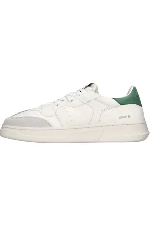 RUN OF Schoenen, Heren, Wit, 45 EU, Leer, Sneakers Groen