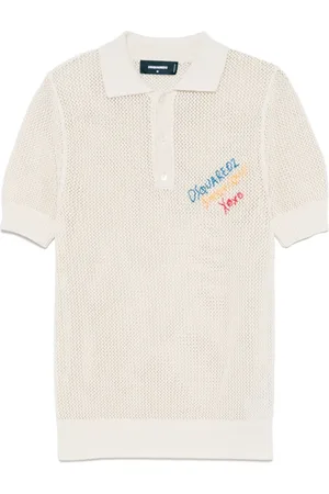 Dsquared2 Tops, Heren, , S, Sweater met Geborduurd Logo Korte Mouwen