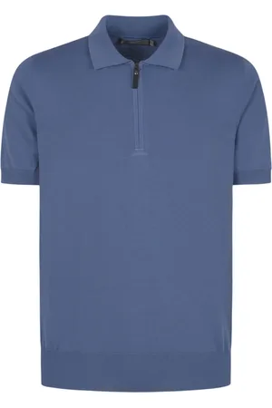 CANALI Tops, Heren, Blauw, 2Xl, Katoen, Polo Shirts