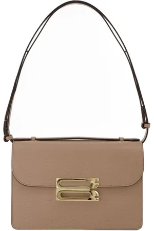 Victoria Beckham Tassen, Dames, , ONE Size, Leer, Leren Crossbody Tas met Klep