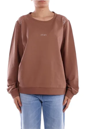 Liu Jo Sweatshirts & Hoodies, Dames, Bruin, M, Katoen, Bruine Sport Logo Trui
