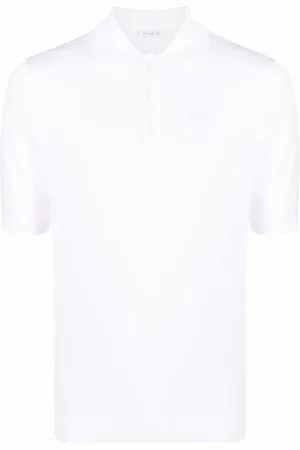 Malo Tops, Heren, Wit, L, Katoen, Wit Katoenen Poloshirt